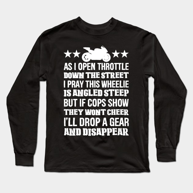 BIKER'S POEM Long Sleeve T-Shirt by DesignShirt